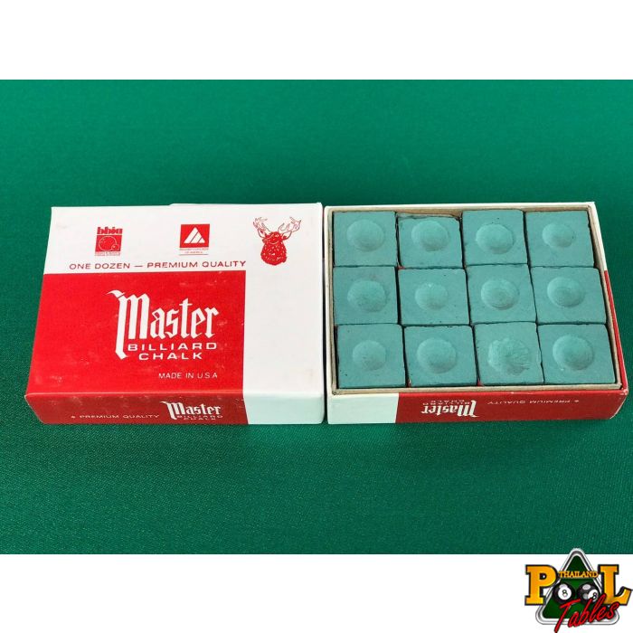 Master Billiard Chalk Spruce Box 12 Pieces
